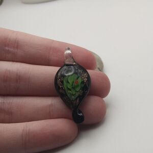 Forest encaptured in Glass drop necklace pendant